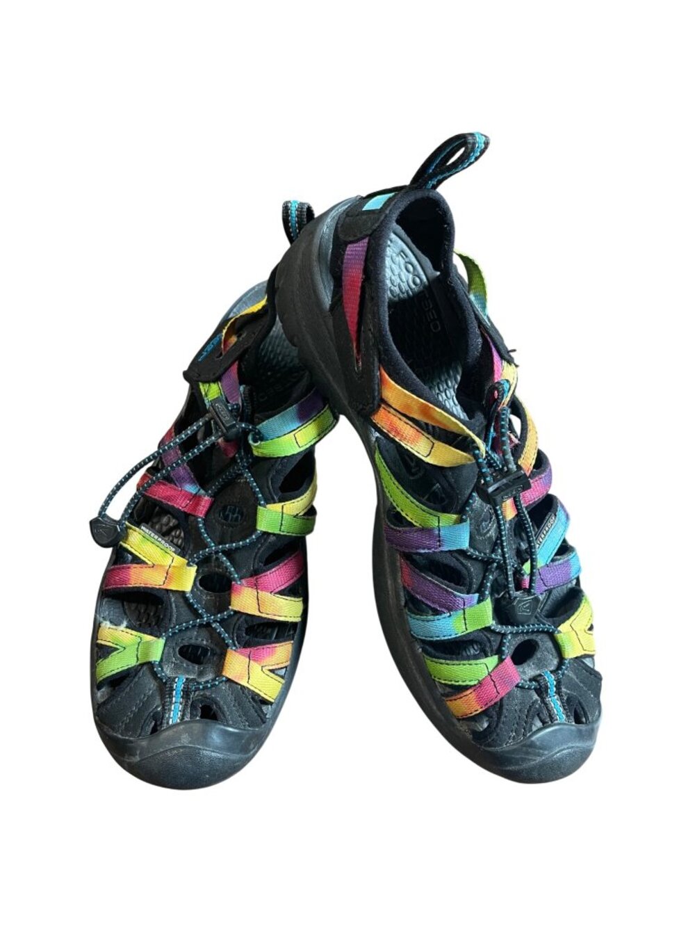 Keen Whisper Athletic Sandals Women's Size 9.5 Rainbow Tie Dye Waterproof Sports